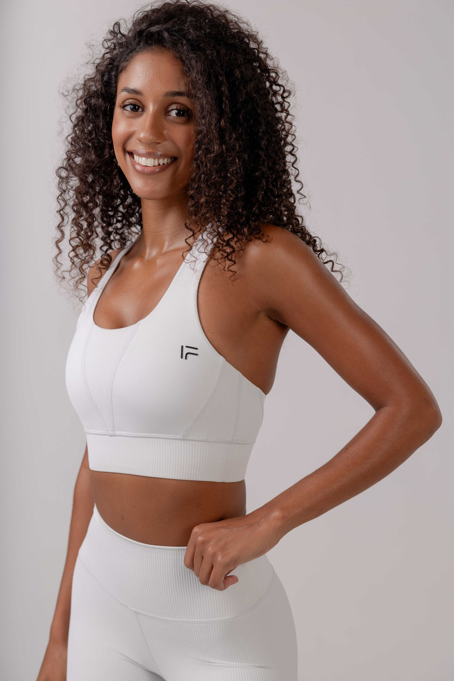Rib Panel Sports Bra